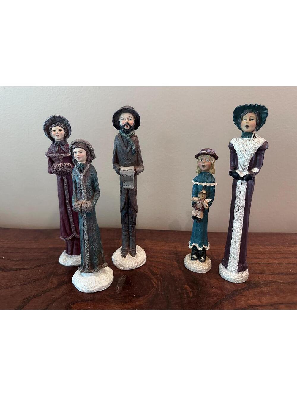 Vintage Windsor Collection Dickens-Style Pencil Caroler Set of 5